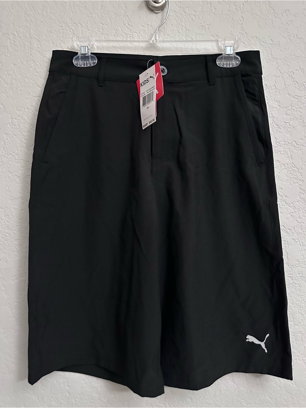 Puma Kids 4 Way Stretch Hybrid Board Shorts Boys Size 16 Black Quick Dry